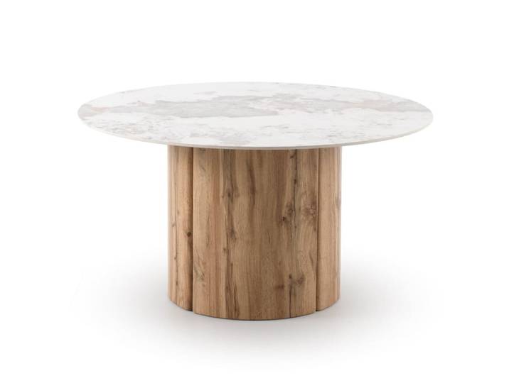Table ronde 140 diam. Avec plateau en céramique