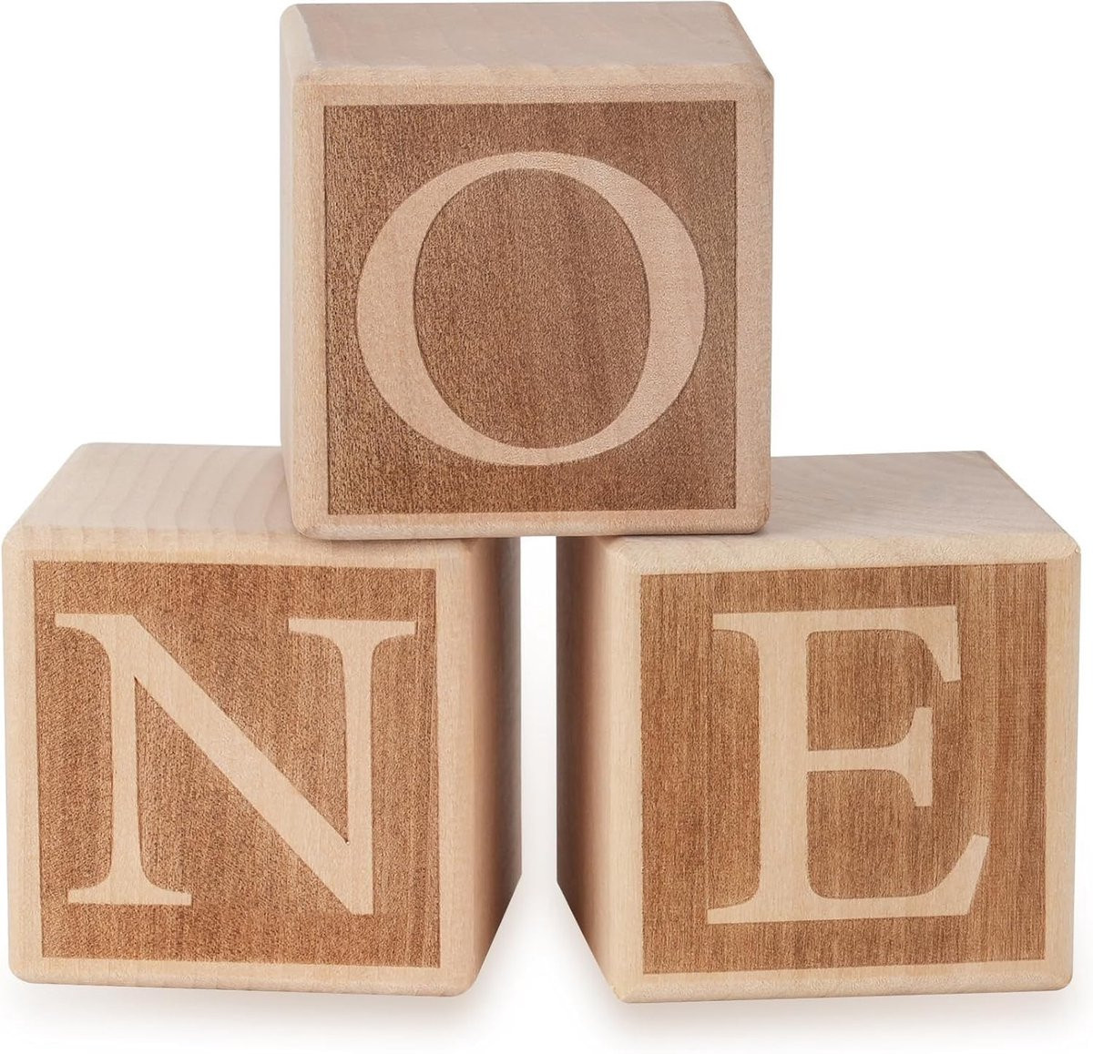 Houten blokken met letters en cijfers voor baby's