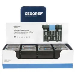 GEDORE VS 666-006 Display mit 16x Bit-Box Steckschlüssel