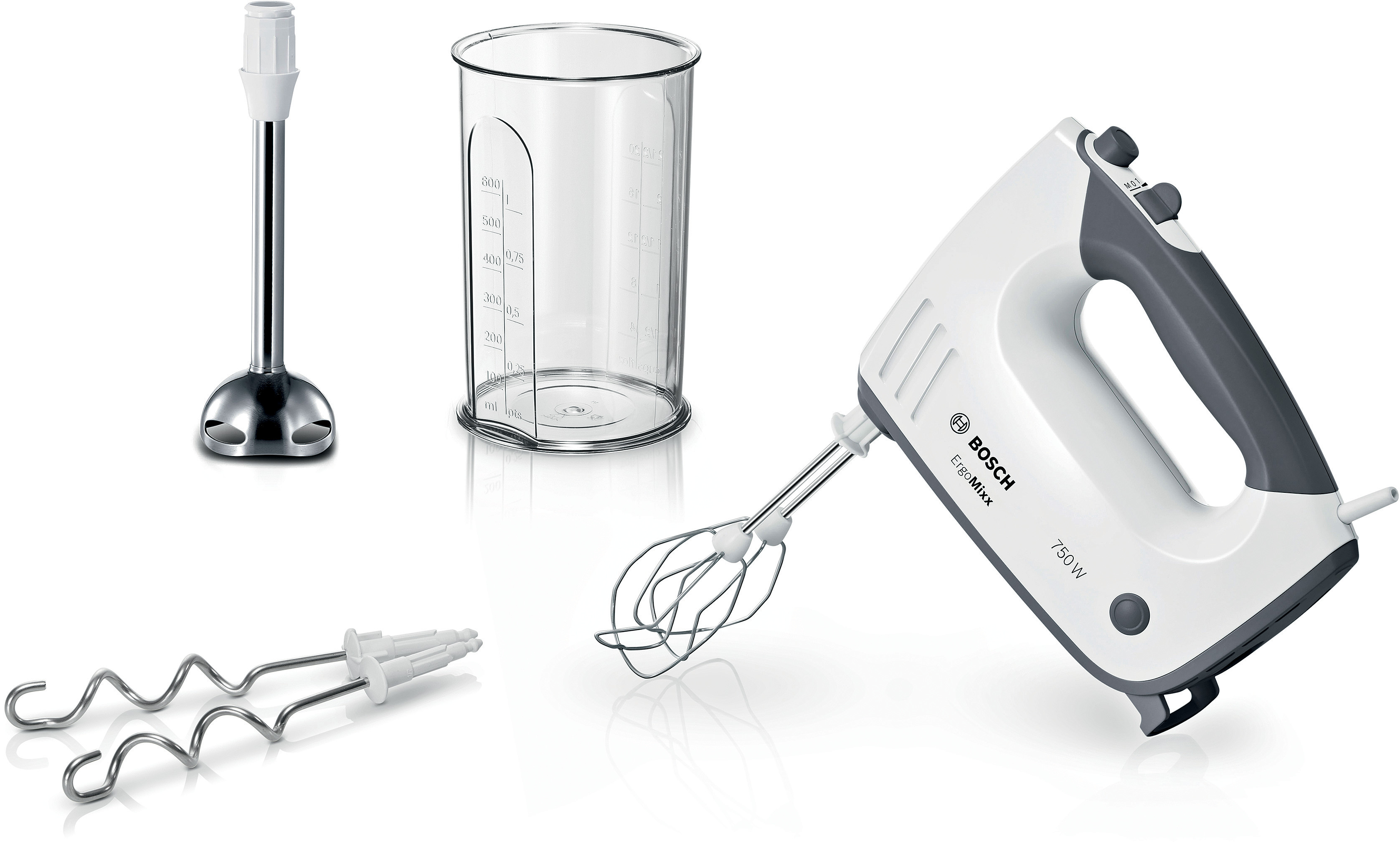 Bosch MFQ37470 Handrührgerät ErgoMixx 750W weiß/ grau