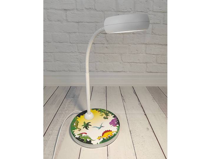 Schreibtischleuchte Dinos Multicolor Holzwerkstoff, lackiert Polycarbonat 20 x 43 x 20cm