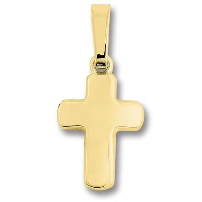 Kettenanhänger ONE ELEMENT "Kreuz Anhänger aus 333 Gelbgold", gold, Schmuckanhänger, Damen, Gelbgold 333 Gold, Gelbgold 333, Gold, Kettenanhänger, Feine Gestaltung – ein Sinnbild mit ruhiger Eleganz