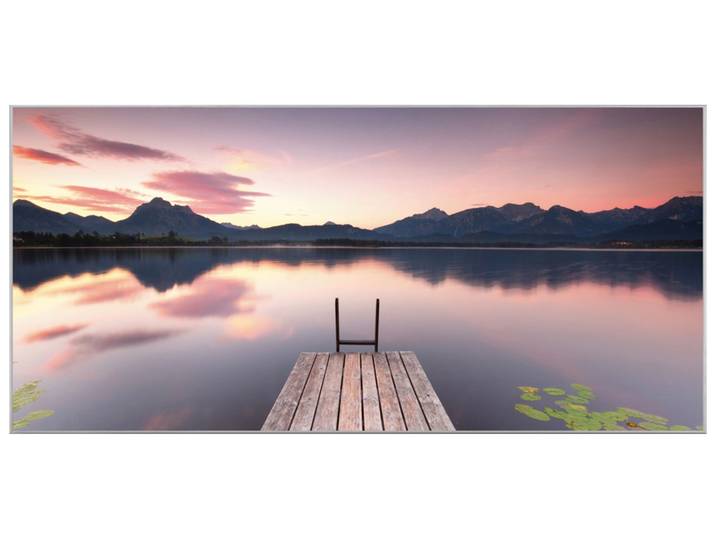 Bild mit Rahmen Steg in Der Abenddämmerung image LAND