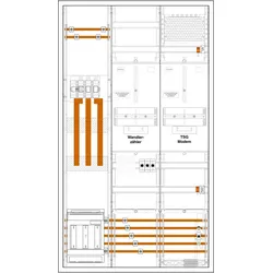 f-tronic 7198253 Wandlerschrank 3.HZ 200A, 3HZ931TAPZW200NEW,NH1-Trenner, Wandlertrennklemme NEW