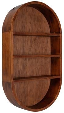 Kate and Laurel Hutton Wood Capsule Wall Shelf