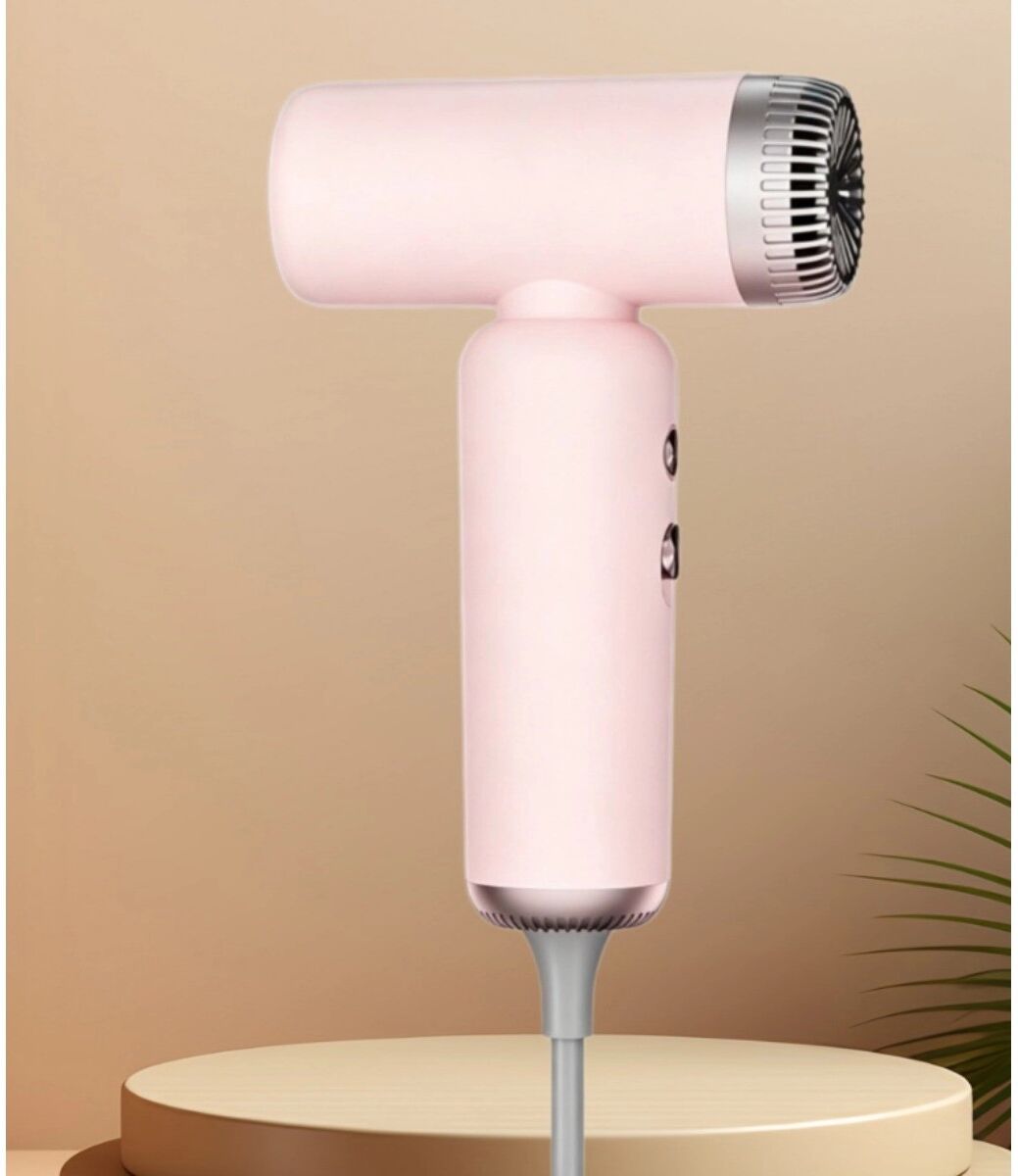 INF Mini-Ionenhaartrockner mit 110000-rpm-Motor, zweifacher Temperaturregelung und kompaktem, leisem Design Rosa
