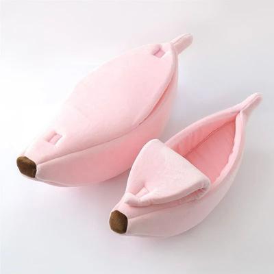 Uplift Essentials Cozy Banana Nest Pet Bed House pink s
