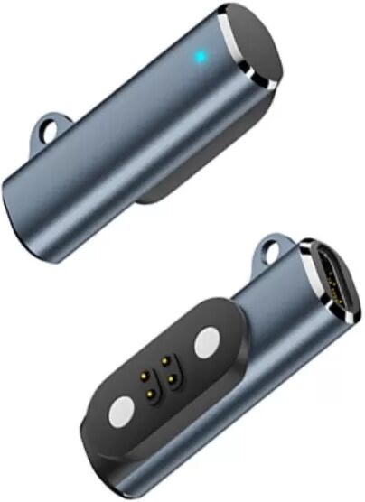 INF Magnetischer Ladeadapter kompatibel mit MOJO2 Knochenleitungs-Kopfhörern, 4PIN Aluminiumlegierung Schnelllade-Stecker Blau