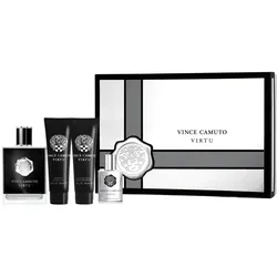 Vince Camuto, Beauty Geschenkset, Virtu Geschenkset 100ml EDT + 15ml EDT + 90ml Aftershave Balsem + 90ml Douchegel (Körperpflegeset, Parfum Set)