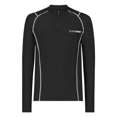 T-Shirt PLEIN SPORT "Scratch", Herren, Gr. XS, schwarz (02, schwarz), Obermaterial: 75% Polyamid, 25% Elasthan, Shirts T-Shirt