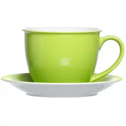 Ritzenhoff & Breker, Tasse, Milchkaffee Tasse mit Untertasse Doppio (350 ml, 2x)