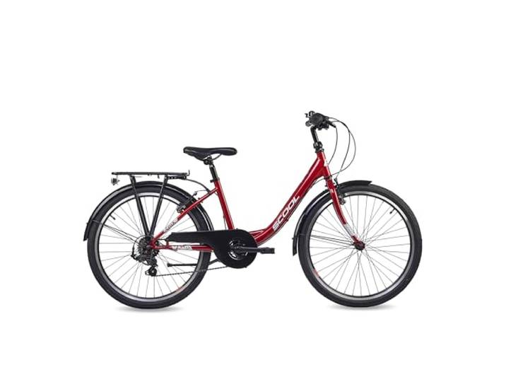 S’COOL Chix Jugendfahrrad 24 Zoll, 6-Gang Shimano Kettenschaltung, Leichter Rahmen, für Schule & Freizeit, Kinder 8–12 J., Farbe: Red/White