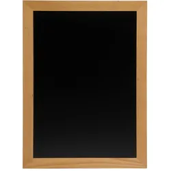 Securit® Wandtafel "Universal" – Teakholz lackiert – Montageset inklusive – 60x80cm