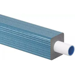 Uni Pipe Uponor PLUS 5-Schicht Verbundrohr vorisoliert PE-RT in eckiger Dämmung (Ausführung: 20x2.25 - 26mm Dämmung - 25m Rolle)