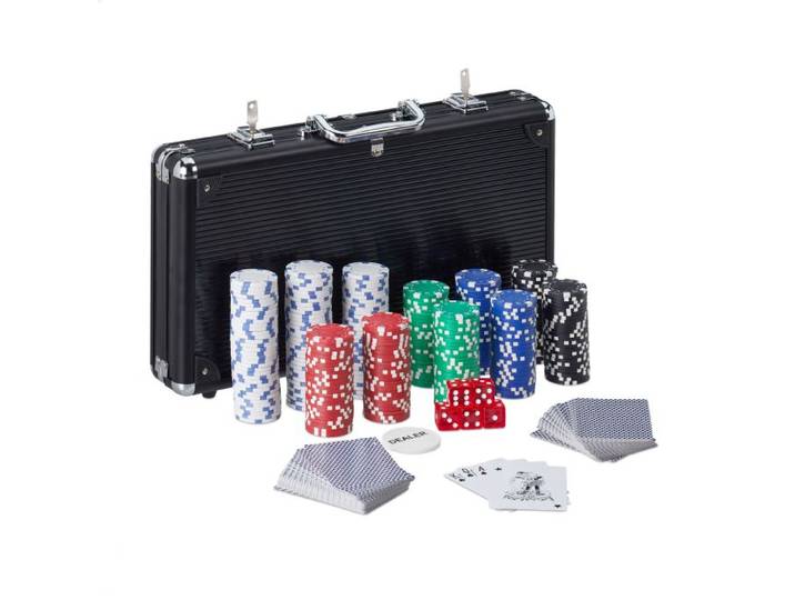 Relaxdays Pokerkoffer mit 300 Chips