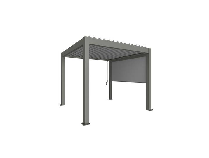 Biohort Pavillon-Rollo, Grau, Metall, Kunststoff, 235x10x364 cm, Sonnen- & Sichtschutz, Pergolas