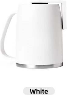 Inspire Curations 304 Stainless Steel Magnetic Wall Mounted Mouthwash Cup With Handle white