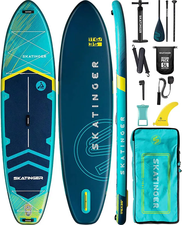 SUP SKATINGER Prana Meteor Blue 350x89x15 cm (11'6'') Yogabrett