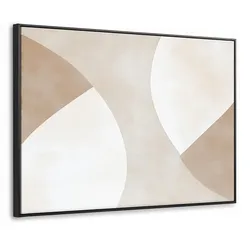 LEINWAND Bilder mit Rahmen - Braun - Japandi - Abstrakt - 70x50