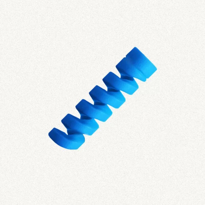 INF Lot de 5 Protecteurs Spirales Anti-Coudes pour Câbles de Données, Organisateur de Câbles en Silicone Bleu