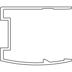 HSK Ersatzteile Wandanschlussprofil, Weiß, E55230-S-04 E55230-S-04
