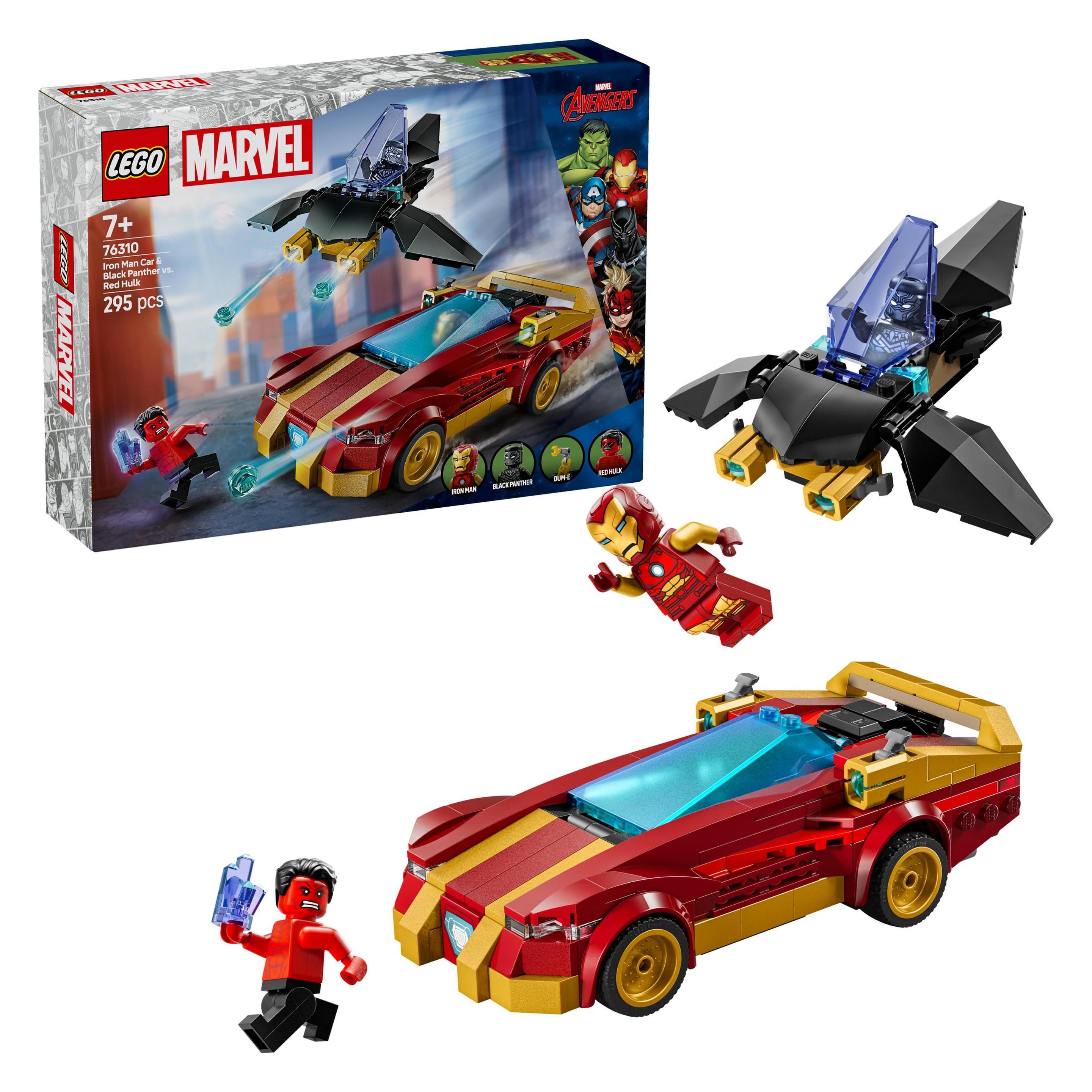 LEGO Iron Man Auto und Black Panther vs. Red Hulk (LEGO Marvel) (76310)