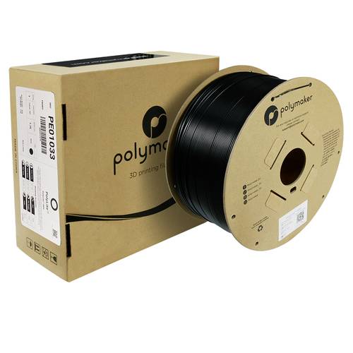 Polymaker PE01033 Filament ABS hitzebeständig, schlagfest, geruchsarm 1.75mm 3000g Schwarz PolyLite 1St.