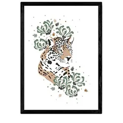 POSTER Leopard-Gesichts A3 Rahmenlos