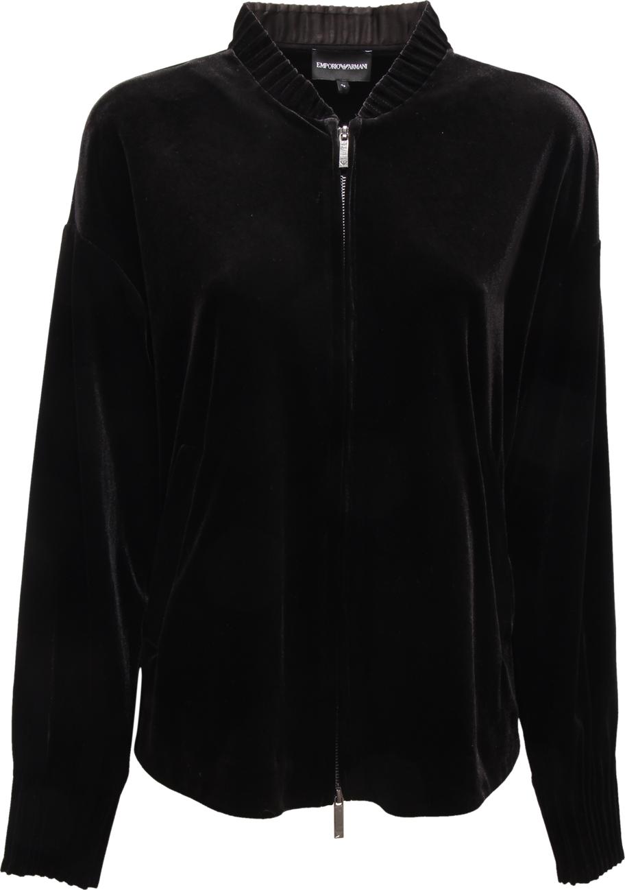 L5714 Blouson In Ciniglia Donna Emporio Armani Woman Velvet Blouson Jacket