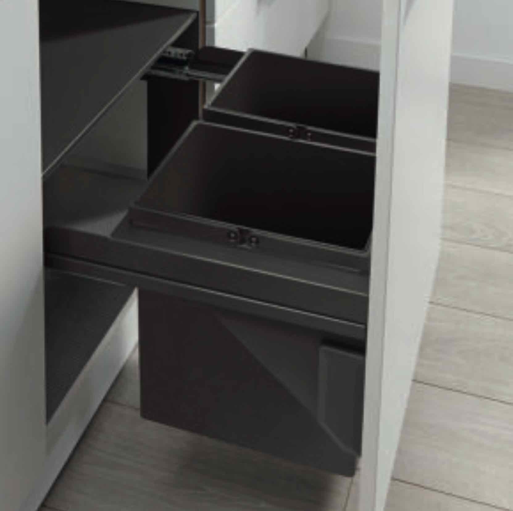 WESCO Pullboy Soft Comfort 360 K, Abfallsammelsystem, anthrazit 600 mm, 2 Eimer