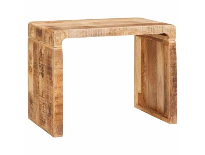 GKHPYURE Beistelltisch braun 60 x 35 x 46 cm aus Mango Massivholz Verwendung im Innenbereich, Montage mit Schraubenzieher, Gewicht 5,52 kg, rustikaler Stil, Oberfläche für Lampen und Bücher