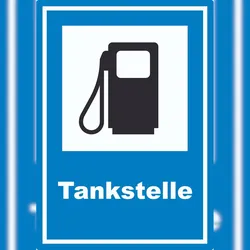 HB-Druck Tankstelle Aufkleber A9 (37x52mm)