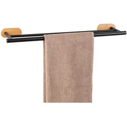 WENKO Turbo-Loc® Badetuchstange Mod. Orea Duo Bamboo, 60 cm, Befestigen ohne bohren