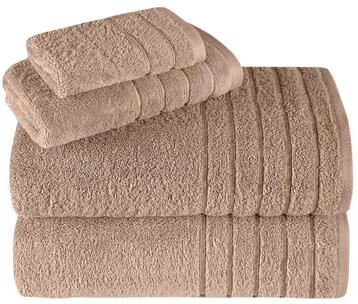 Classic Turkish Towels Towels Beyond 4 Piece Turkish Cotton Towel Set 670 GSM Washcloth, Hand & Bath Towels