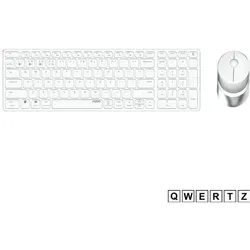 Rapoo 9750M (DE, Kabellos), Tastatur, Weiss