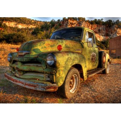 Fototapete PAPERMOON "Vintage Pick Up Truck", bunt, B:2m L:1,5m, Vlies, Tapeten