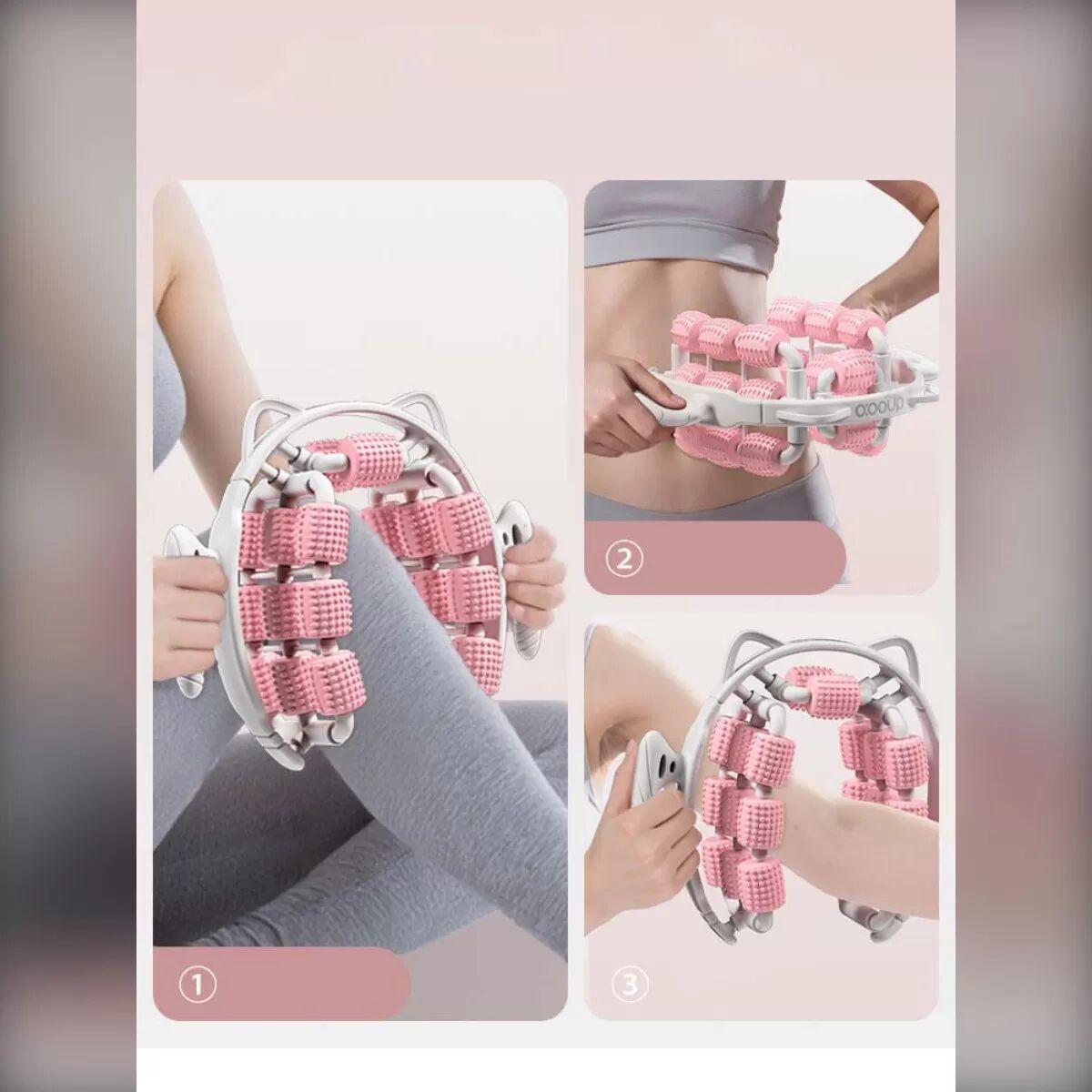 INF Ring Massage Roller - 20-Rollen Schaumachse für tiefe Muskelentspannung und 360° Umwicklung Blau