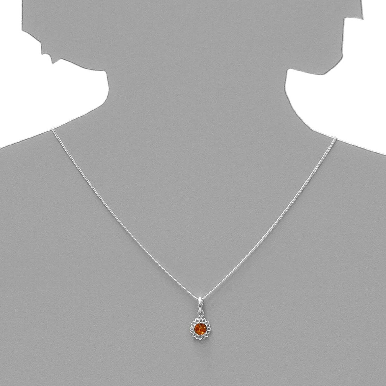 Kette mit Anhänger OSTSEE-SCHMUCK "Ostsee-Schmuck Kette mit Anhänger Blüte 12 mm" Gr. 40, silber (weiß, neutral), Halsketten, Damen, 40cm, Silber 925 (Sterlingsilber), L: 40, Kette mit Anhänger weiß, neutral 40cm, Silber 925 (Sterlingsilber), L: 40