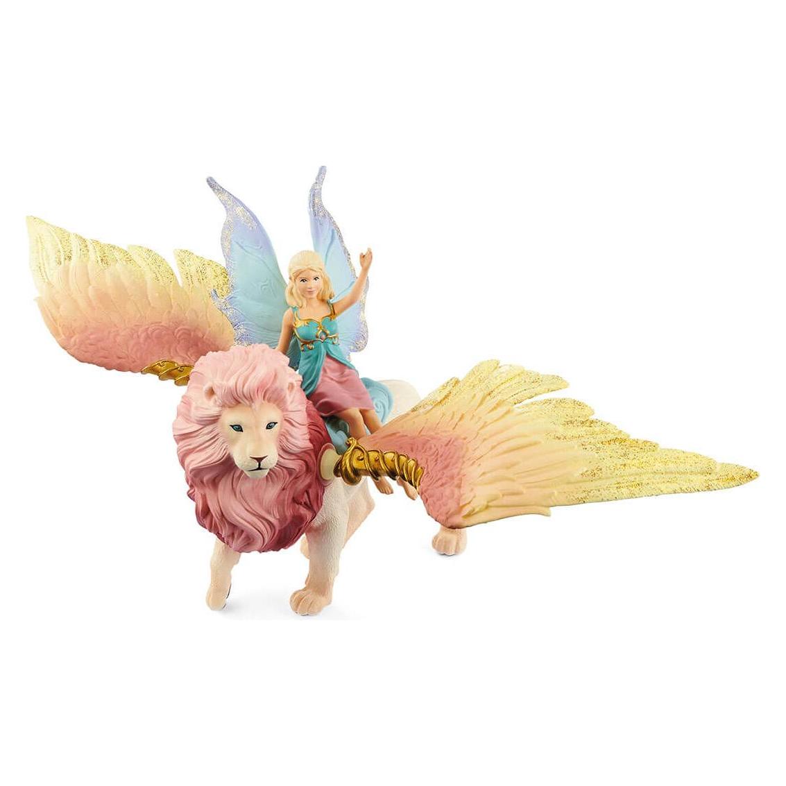 Schleich Elfe auf geflügeltem Löwe (70714)