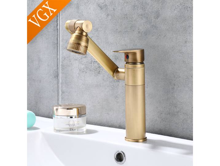 VGX robinets de salle de bains pivotants multifonctionnels mitigeur de lavabo robinet d'évier de cuisine robinet de lavabo gastronomique robinet d'eau chaude froide en laiton