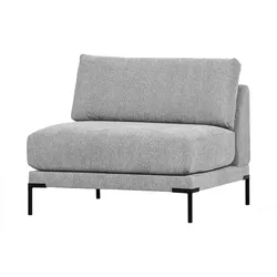 Modulsofa Couple Loveseat Element, melierter Stoff, modern, hellgrau, flexible Sitzgelegenheit