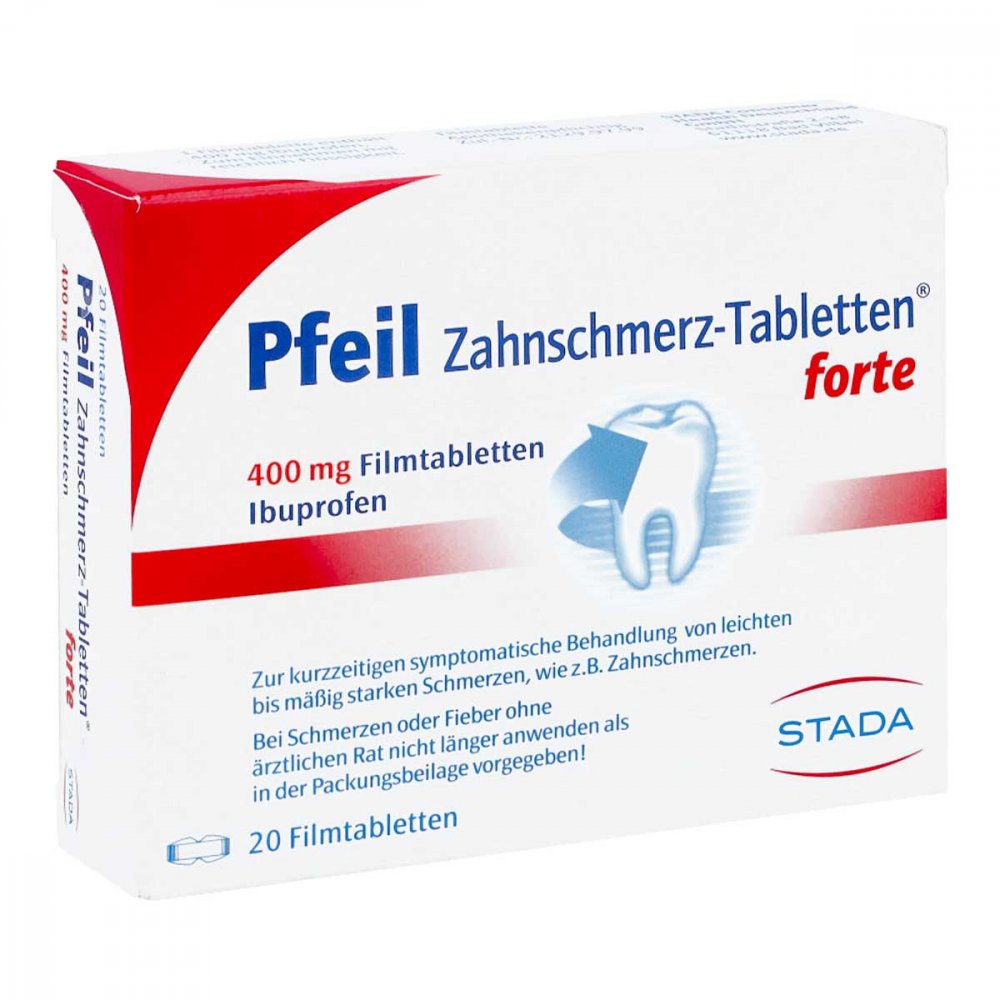 STADA Consumer Health Deutschland GmbH Pfeil Zahnschmerz-Tabletten forte 400mg 00410560
