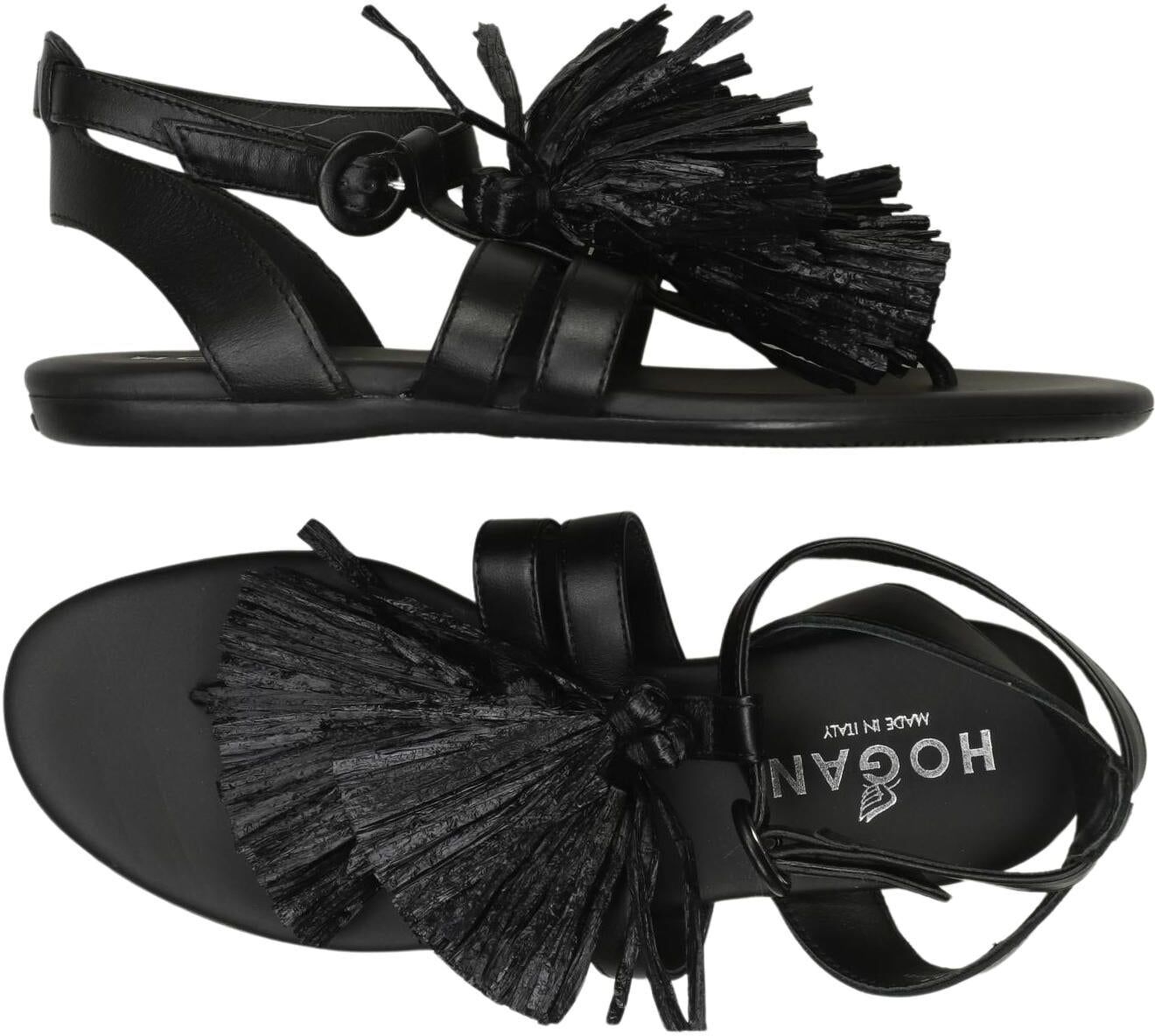 Hogan Damen Sandalen, Schwarz, Gr. EU 36, kein / Etikett - Second Hand