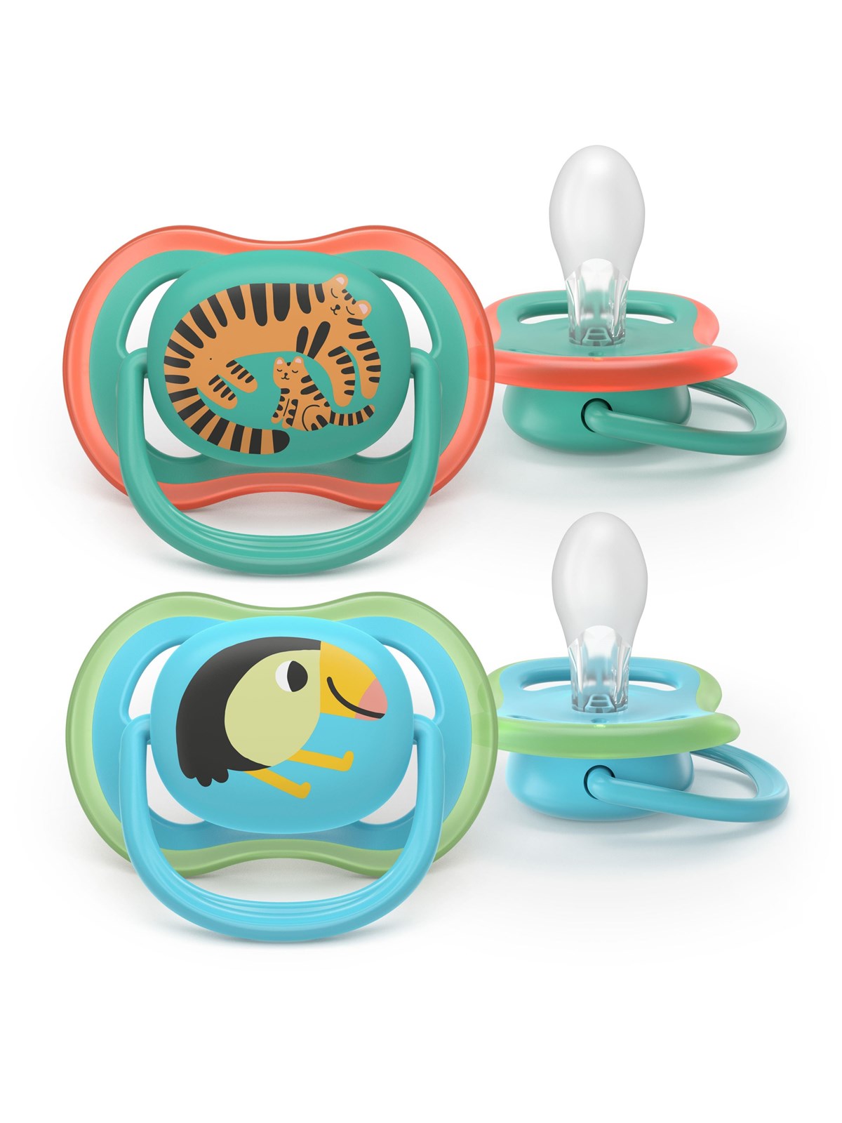 Philips Avent Pacifier ultra air 2 pack 6-18 mdr. dyremotiver