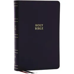 NKJV, Single-Column Reference Bible, Verse-by-verse, Black Bonded Leather, Red Letter, Comfort, Sachbücher von Thomas Nelson