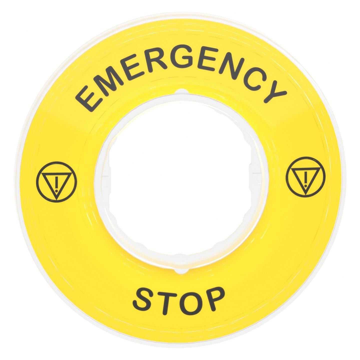 Schneider Electric 60mm Emergency Stop 3d Legend Plate (1 Teil) (ZBY9320)