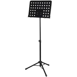 Cascha HH2068 Orchester-Notenständer – Metall – Höhenverstellbar 64 bis 115 cm – Schwarz, Notenständer, Schwarz