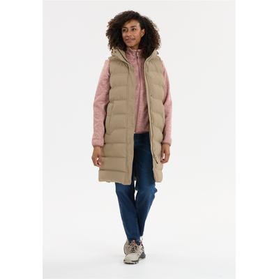 Steppweste WHISTLER "Joana", Damen, Gr. 50, beige, 100% Polyester, normal, ohne Ausschnitt, Westen Steppweste, mit wasserabweisender Beschichtung