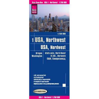Reise Know-How Landkarte USA 01, Nordwest (1:750.000) : Washington und Oregon, Sonstige von Reise Know-How Verlag Peter Rump, Reise Know-How Verlag