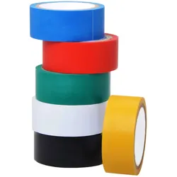 6 Rollen PVC-Klebeband Set - Zum Organisieren & Sortieren von Paketen bei Umzügen - Reissfest, widerstandsfähig, 3.5m x 18mm, versch. Farben